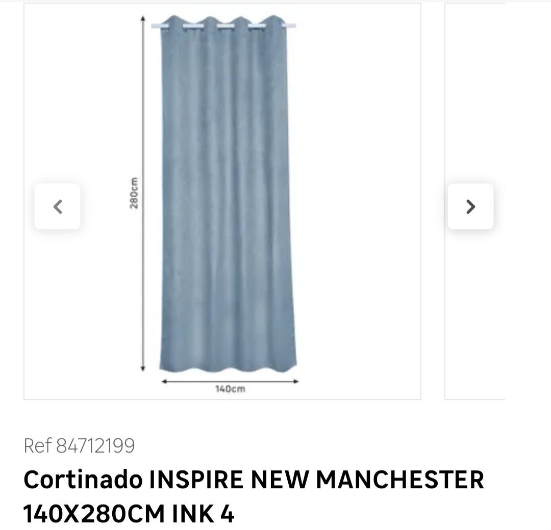 Cortinados Inspire new manchester 140x2.20