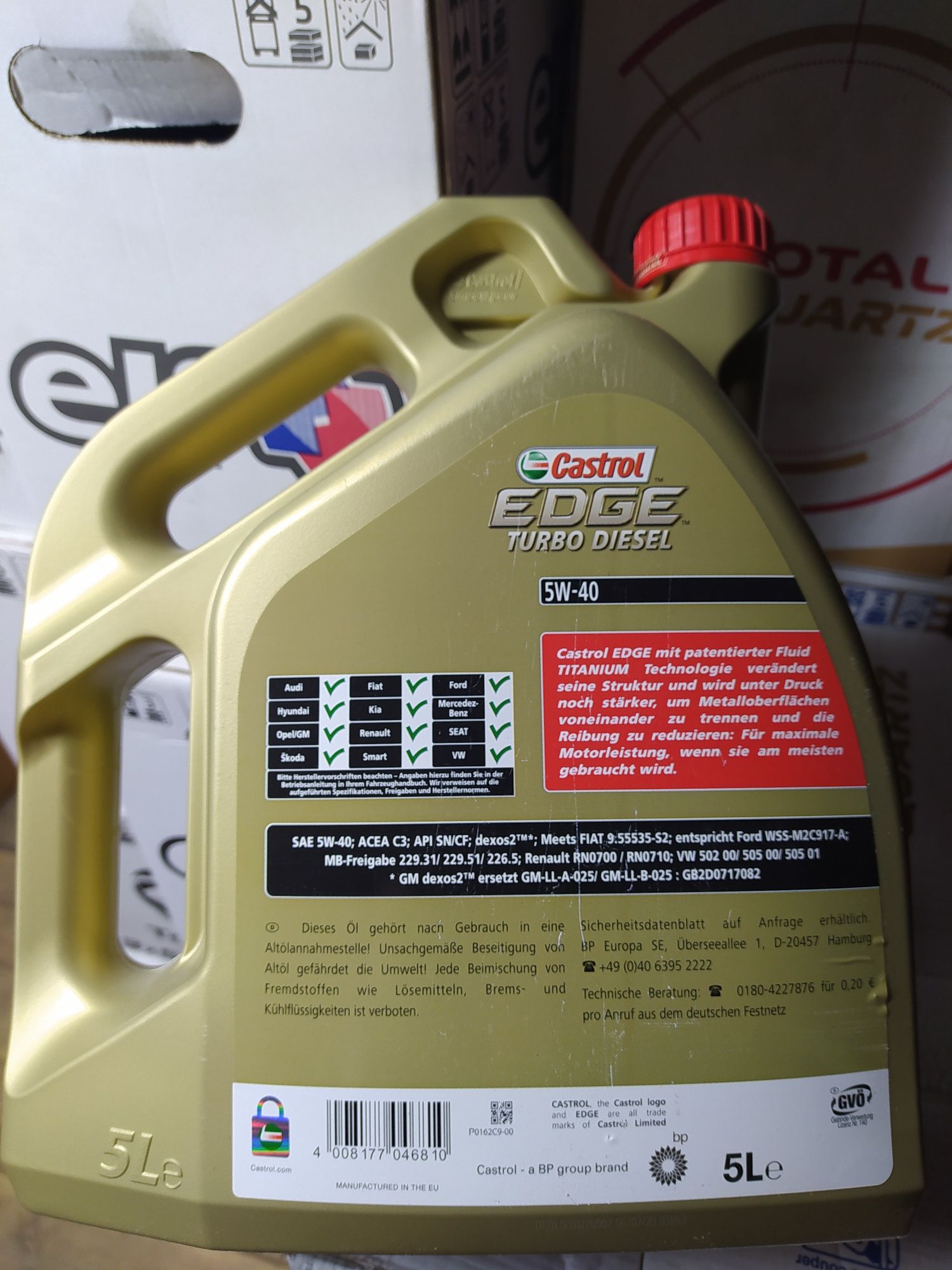 Castrol EDGE 5w40 Turbo Diesel Оригинал! цена за 5л! еще есть 1л и 4л,