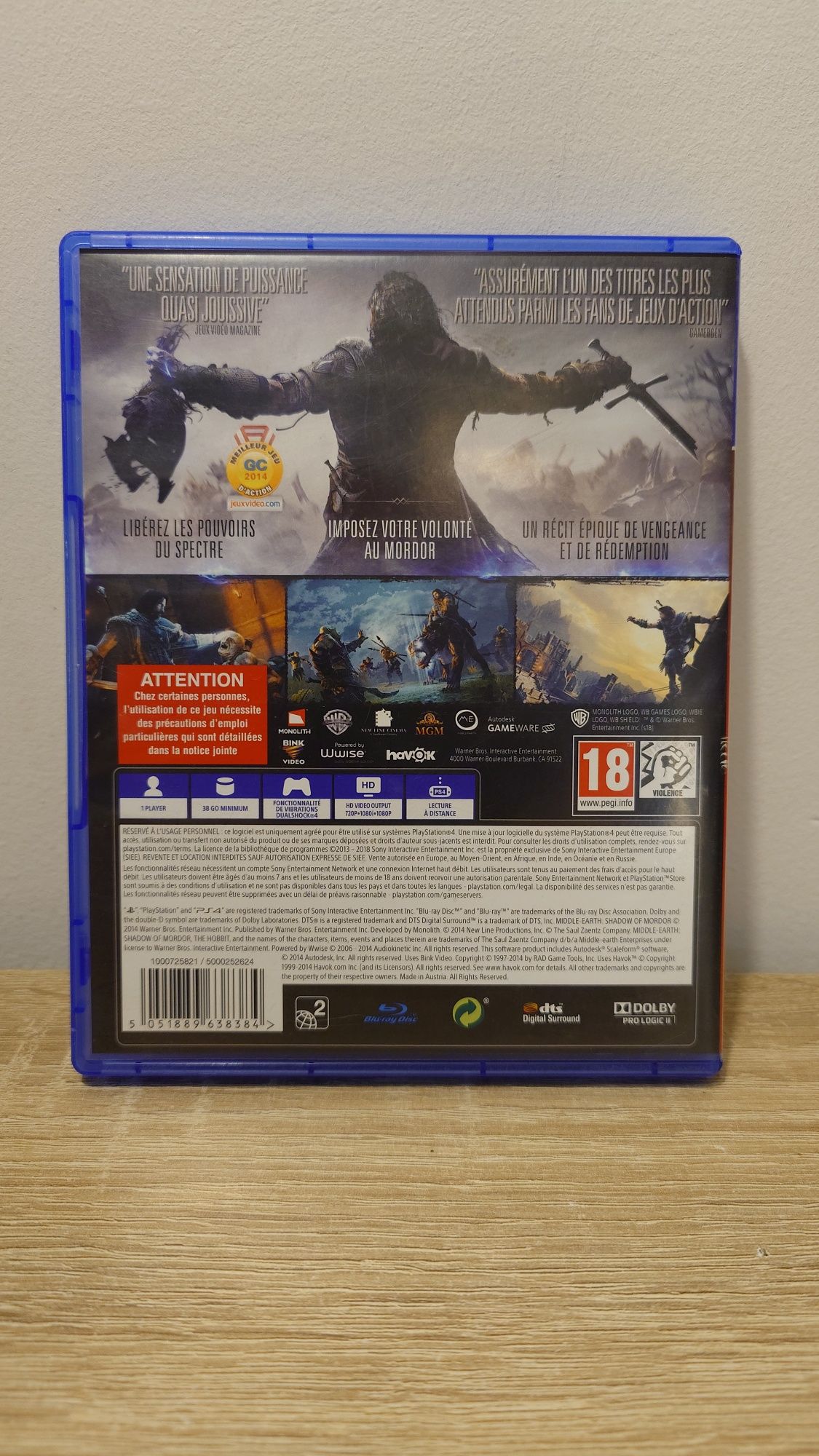 L'ombre du Mordor PS4