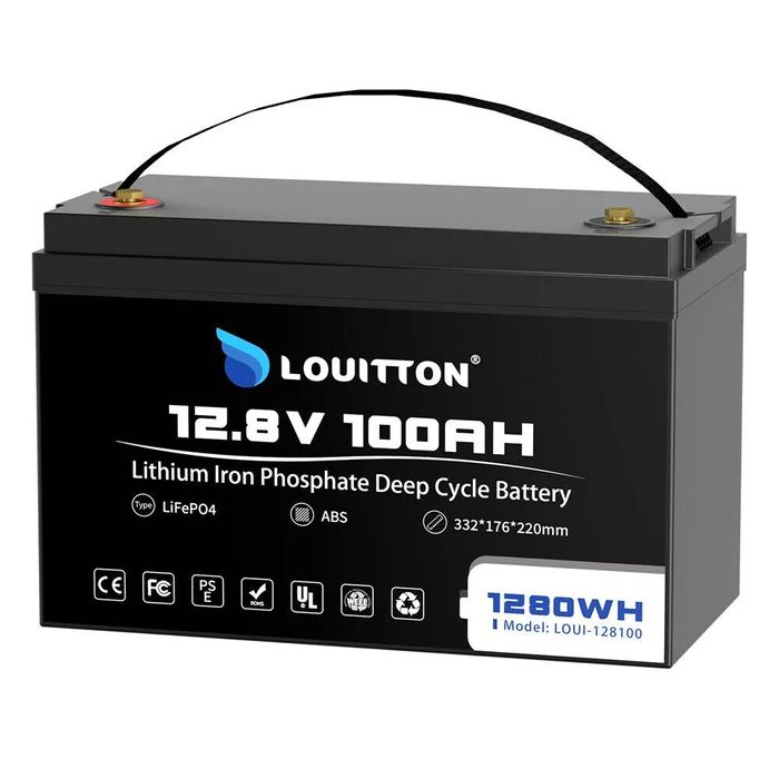 Акумулятор Louitton LiFePO4 12V/100AH ​​для інвертора, гарантія 2 роки