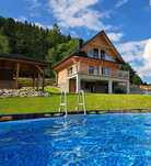 Zawoja Nowy dom z bala w górach balia/jacuzzi sauna basen taras Widoki