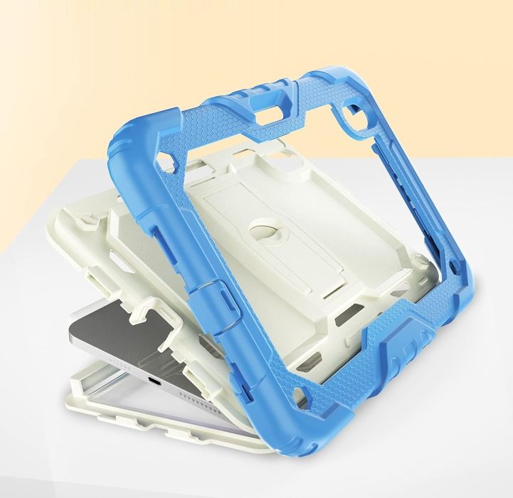 Etui do iPad Mini 6 8.3" z Podstawką i Paskiem na Ramię Niebieskie