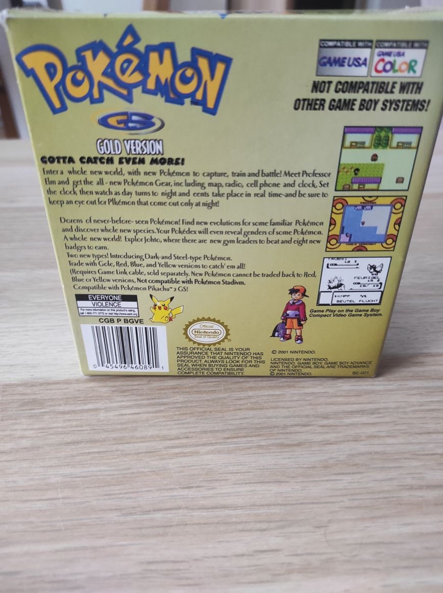 Gra pokemon gold(wersja amerykańska)