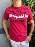 Aeropostale Malibu California Tshirt czerwony duże logo