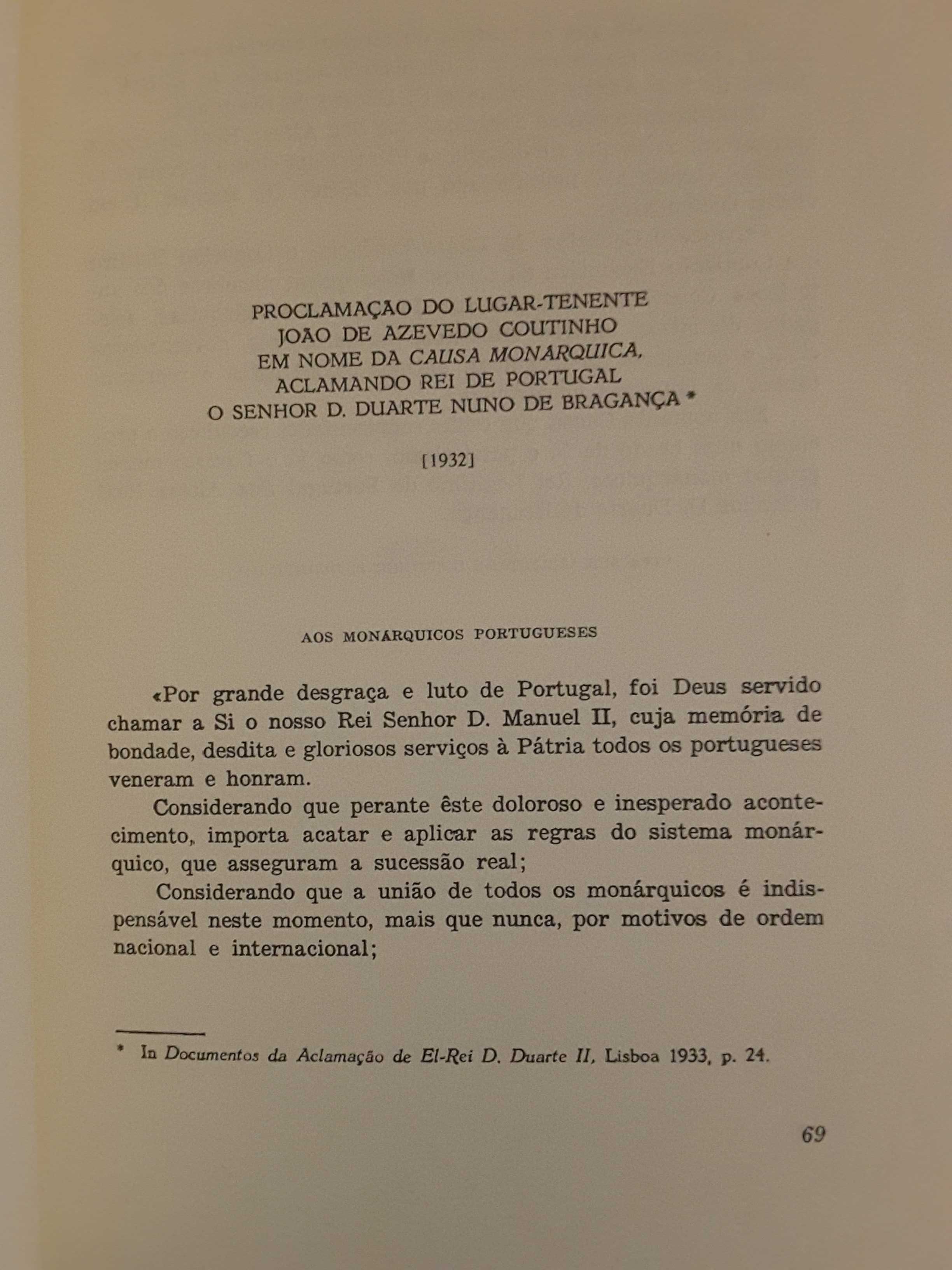 Aclamação do Senhor Dom Duarte / Portugal Visto pela Espanha