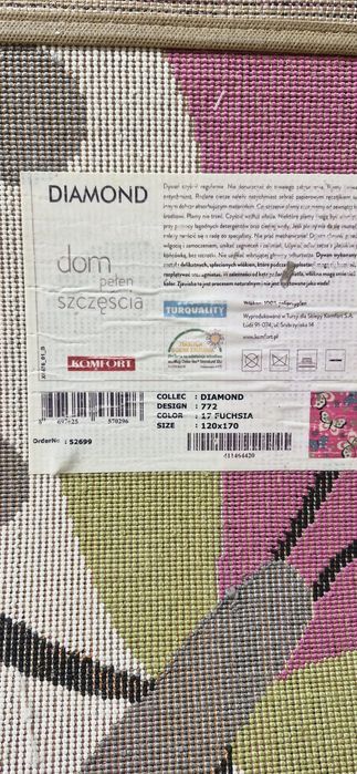 Dywan 120x170 dla dziewczynki, fuksja, motyle