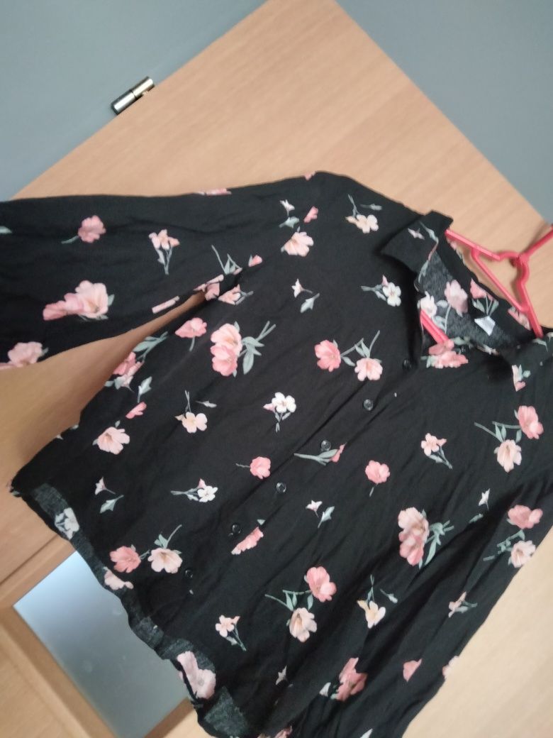 Koszula kwiaty H&m roz xs/s