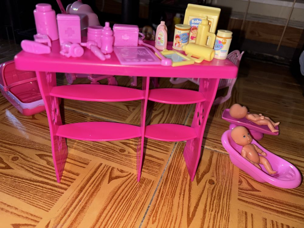 Conjunto Brincar bebés e acessórios