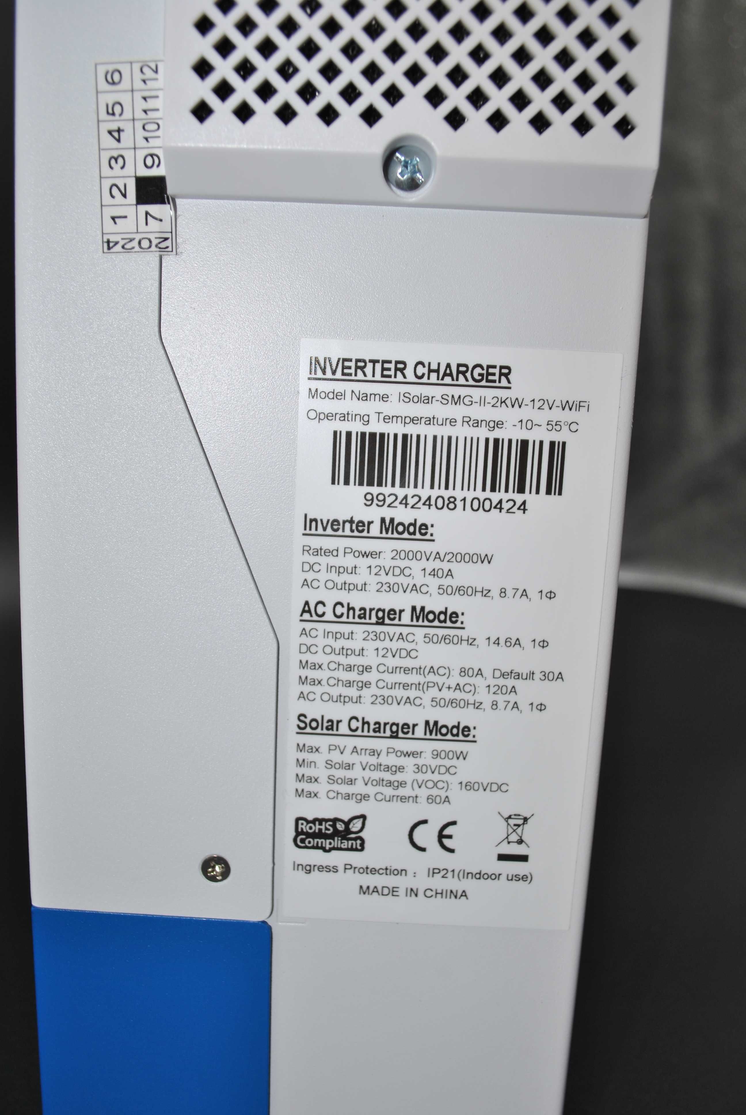 EASUN POWER 2000W 12V гібридний сонячний інвертор WiFi,чиста синусоїда