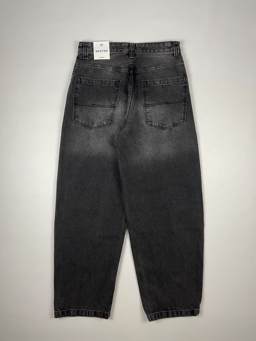 Джинси Bershka Skater Fit (W 36) чорні чоловічі скейтерські широкі