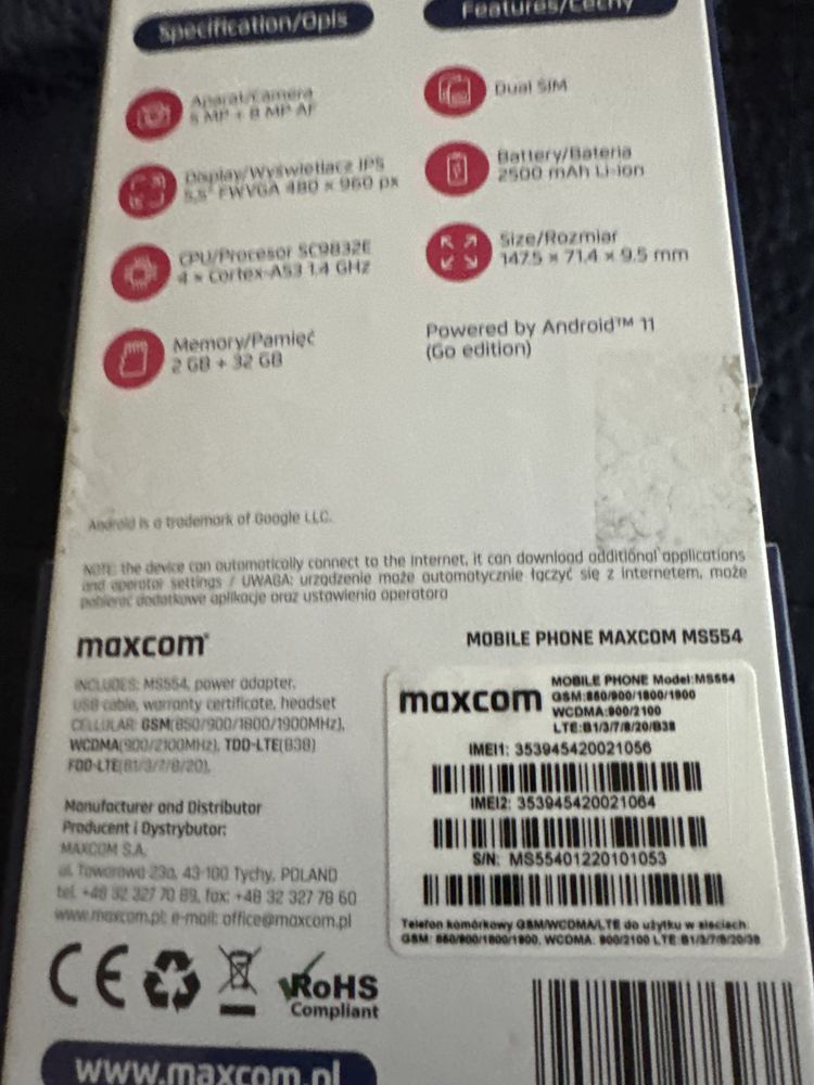 Maxcom MS554 uzywany telefon dla seniora.