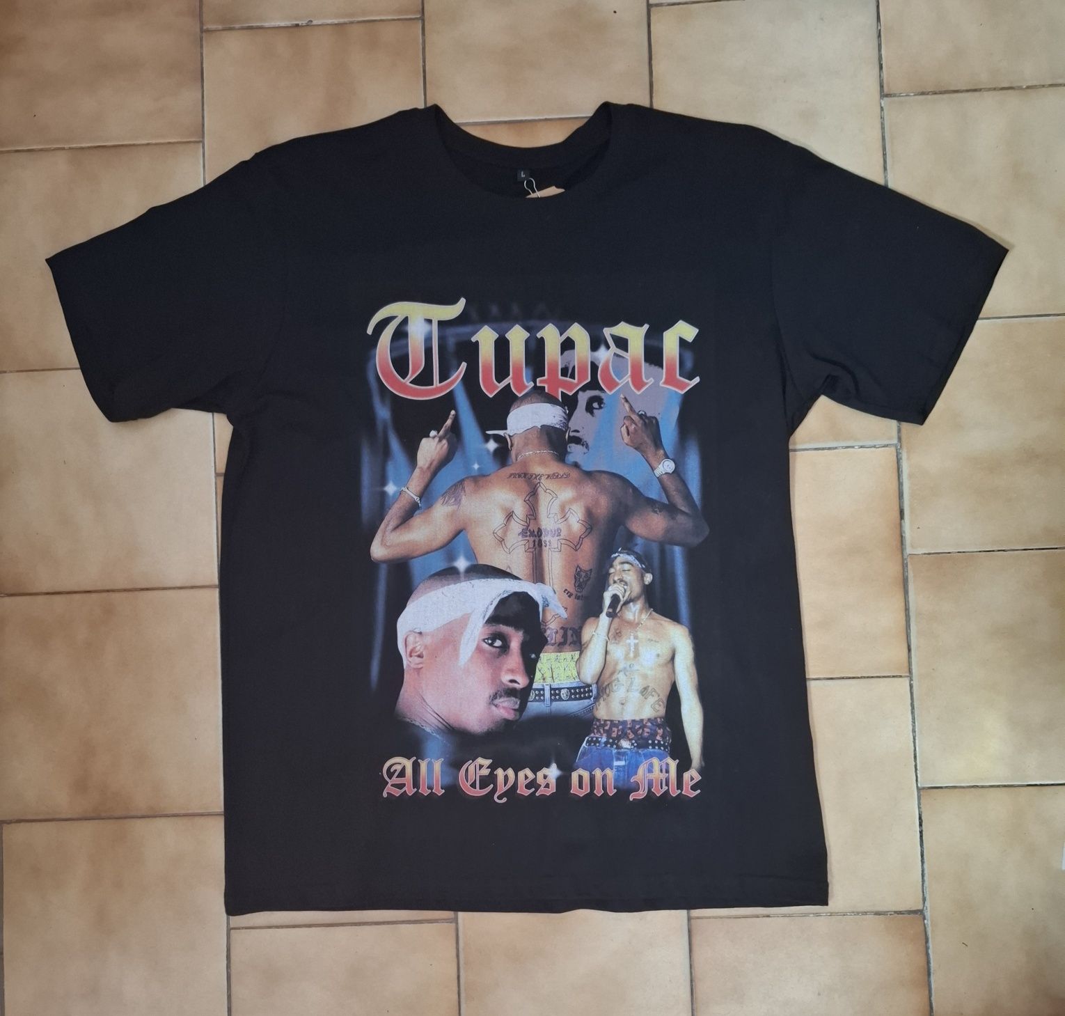 Tupac T-shirt preta