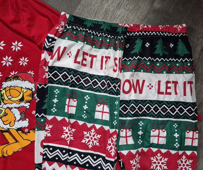 Піжама фліс в новорічному стилі гарфілд розмір xl