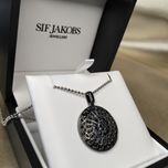 Sif Jakobs срібна цепочка з підвіскою, цирконій, серебро