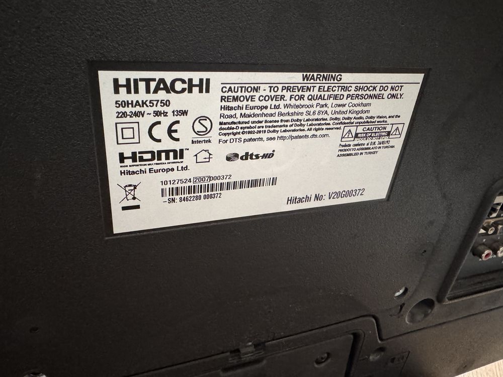 Hitachi 50HAK5750 50 cali - do naprawy