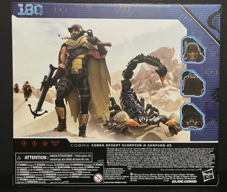 GIJOE Classified #180 Desert Scorpion & SKRP1ON-25  (NOVO Selado)