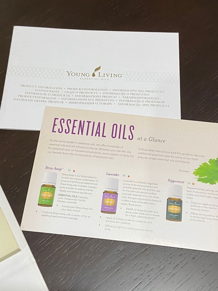 Caixa kit inicial - óleos essenciais - Young Living