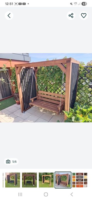 Donice, pergole, chuśtawk,i place zabaw, piaskownice, ławki ,stoły