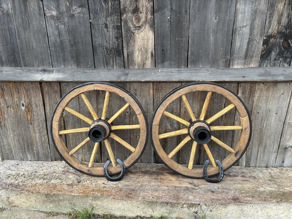 Stare koło drewniane od wozu PO RENOWACJI