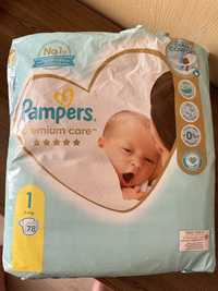 Памперси Pampers premium care 1 , 52 шт