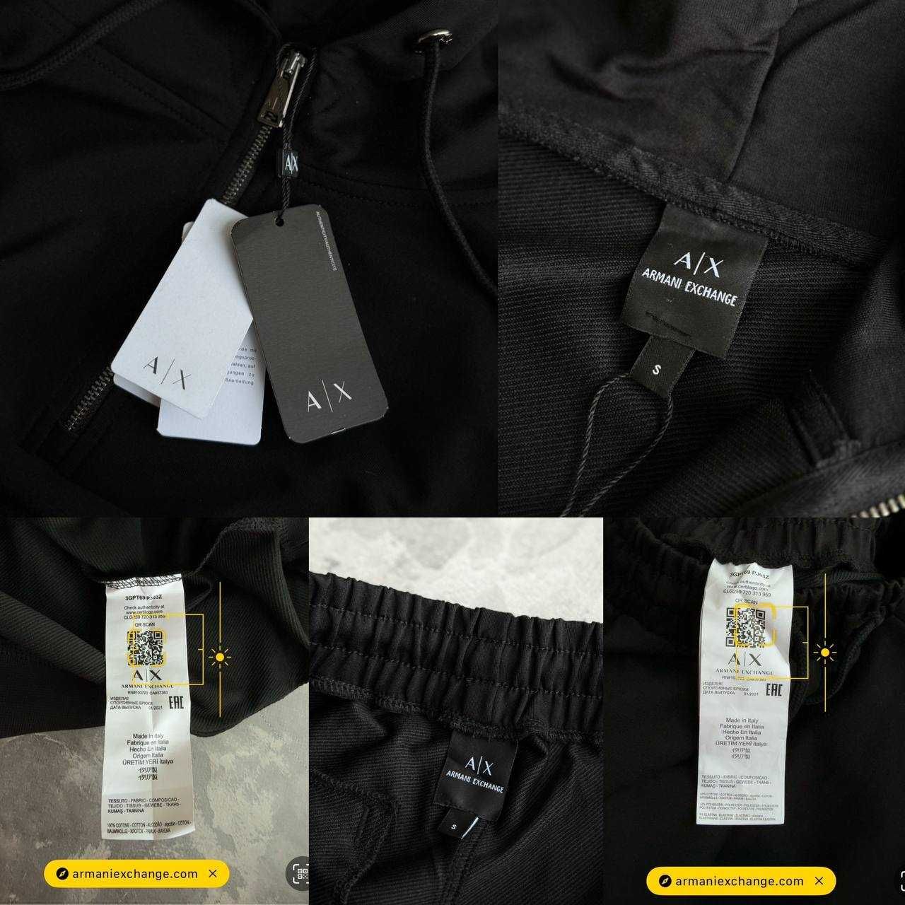 Костюм Armani Exchange Luxe з qr-code весняний штани + кофта i57/AX22