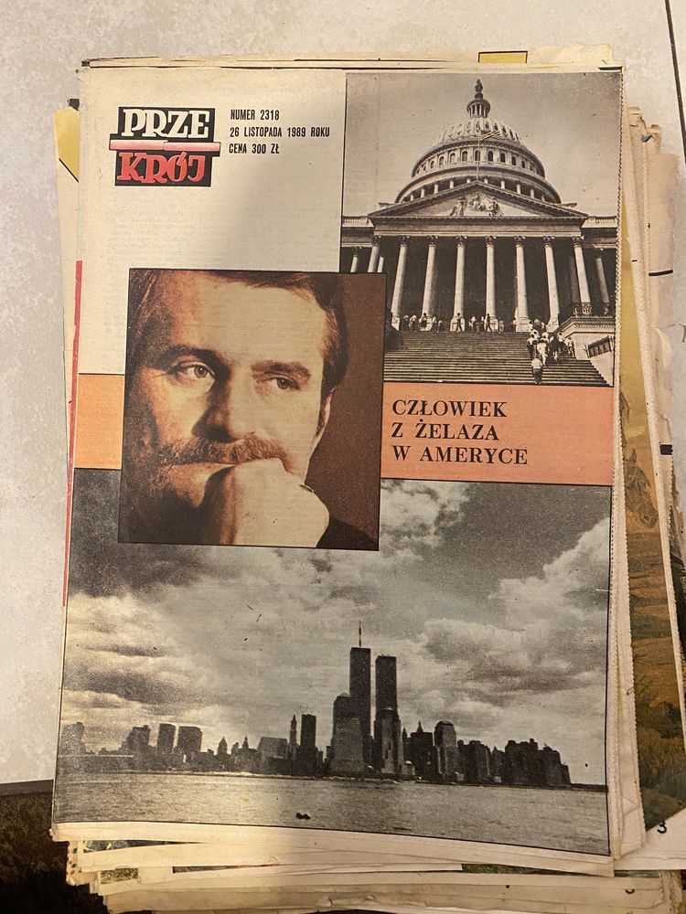 Przekrój czasopismo tygodnik z lat 1989 i 1990.