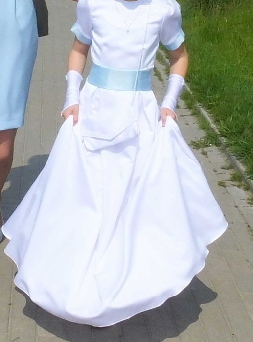 Sukienka do komunii, długość sukienki 120 cm