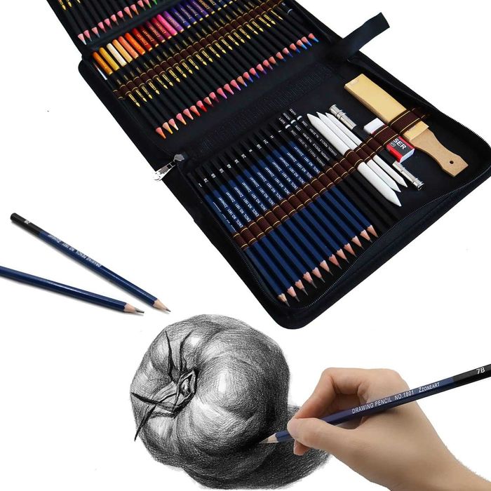 Nowy zestaw do szkicowania / kredki / kolorowanka / akwarelowe / W58!