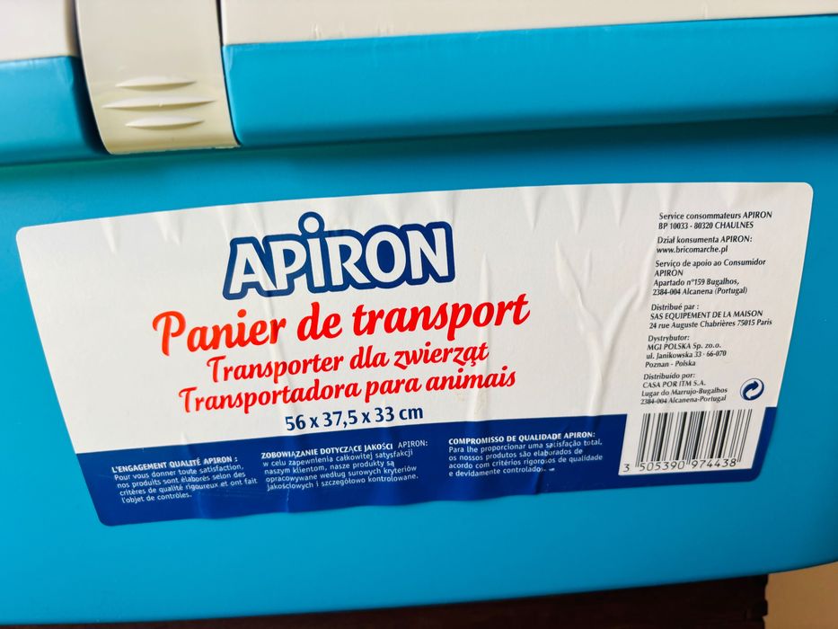 Transportadora APIRON para gatos/cães de porte pequeno – nova