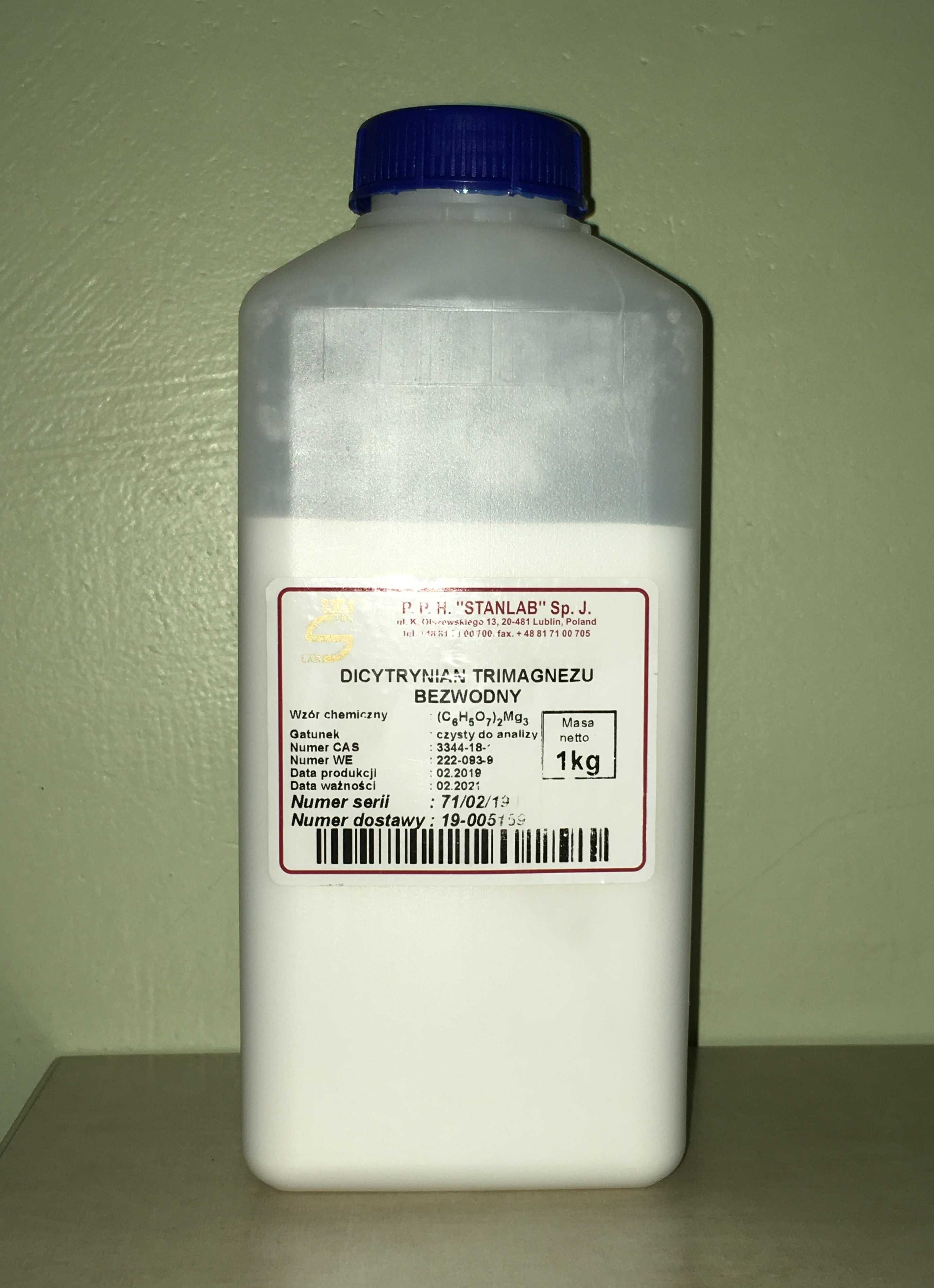 Cytrynian Magnezu - Dicytrynian Trimagnezu Bezwodny Stanlab 600 g