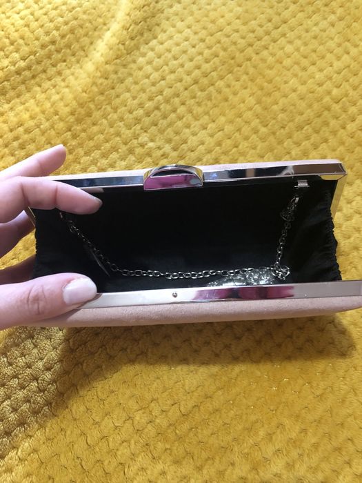Pochete, rosa nude em pele de pêssego
