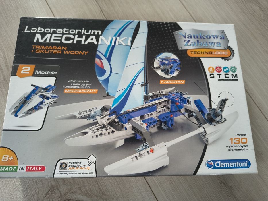 Klocki dwa modele do złożenia statek laboratorium techniki Clementoni