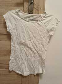 Biała damska bluzka t-shirt na krótki rękaw w rozmiarze S