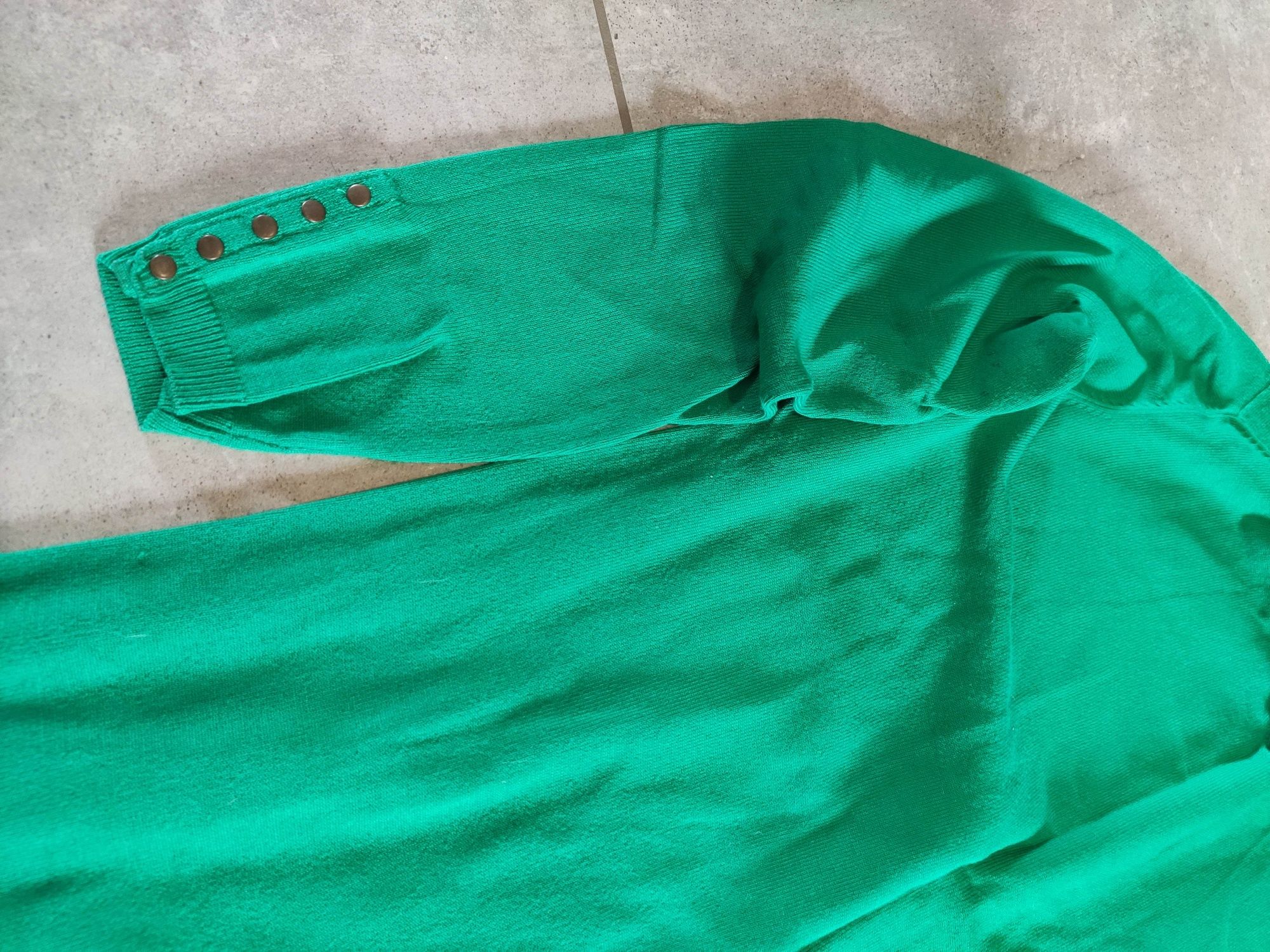 Sweter sweterek tunika zielona zielony XL oodji