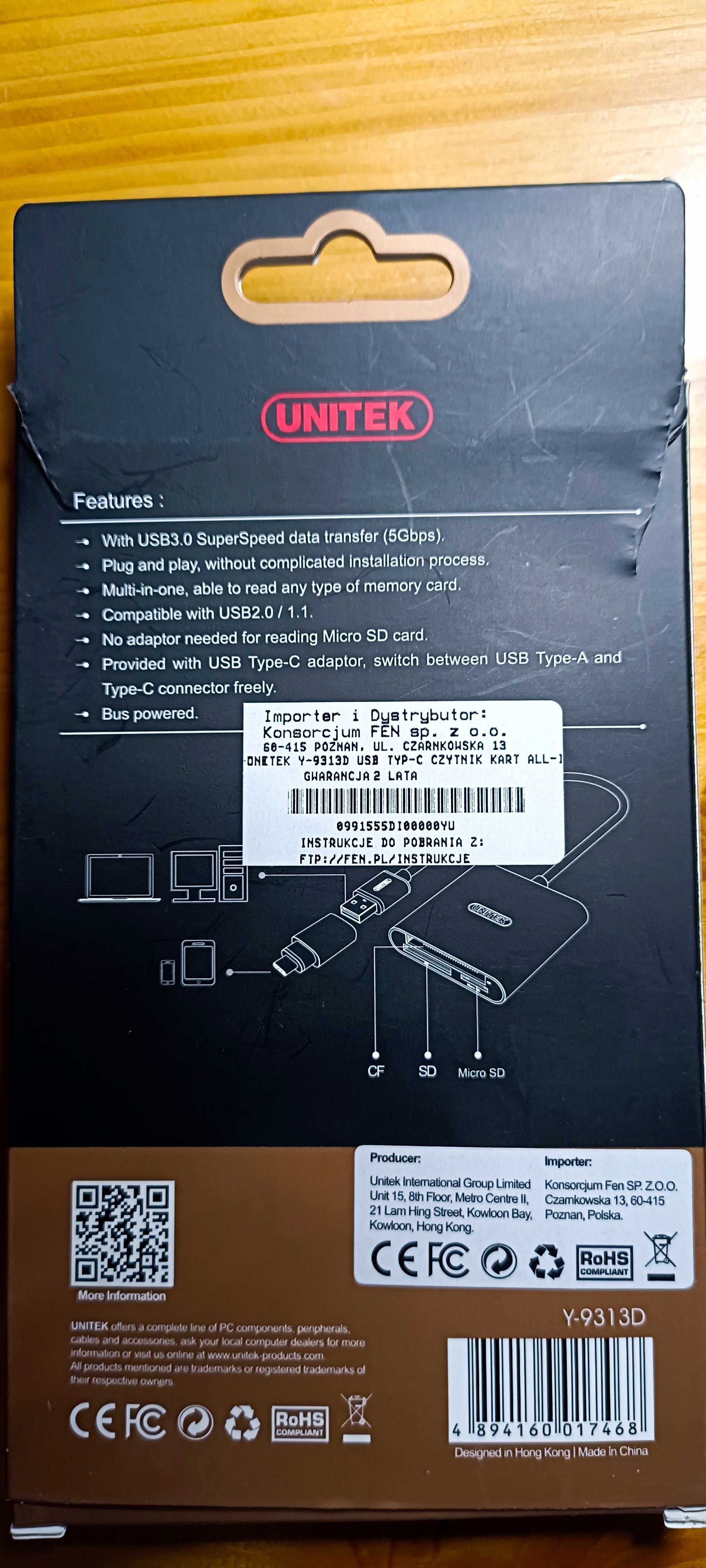 Czytnik kart Unitek  All-in-One USB 3.0