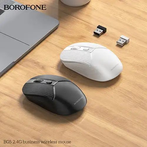Беспроводная компьютерная мышь Borofone BG5 черный и белый