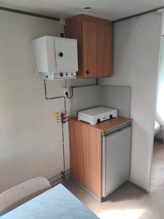 Pawilon mobilny przyczepa socjal pracownicza barakowóz biuro budowa WC