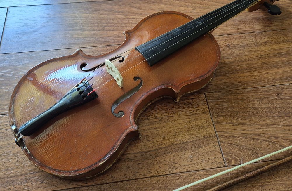 stare zabytkowe skrzypce F Instrumentów Lutniczych Lubin Legnicki