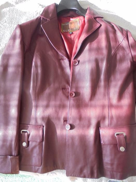 Новая куртка пиджак кожа, бардо