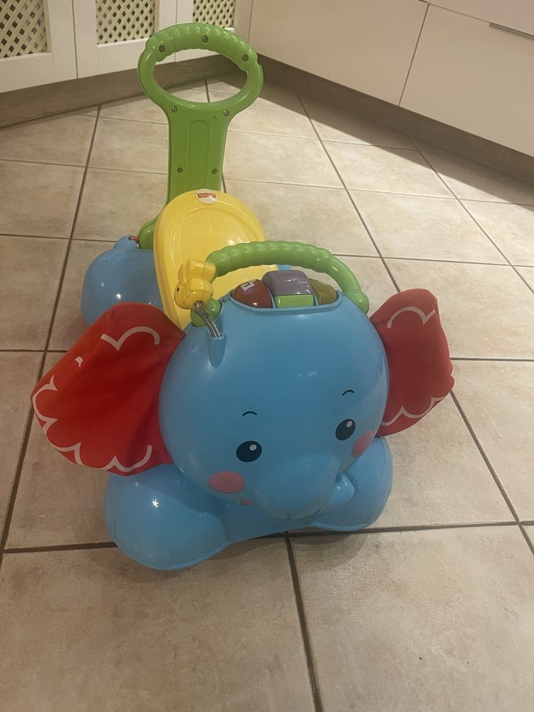 Słonik jezdzik skoczek Fisher Price