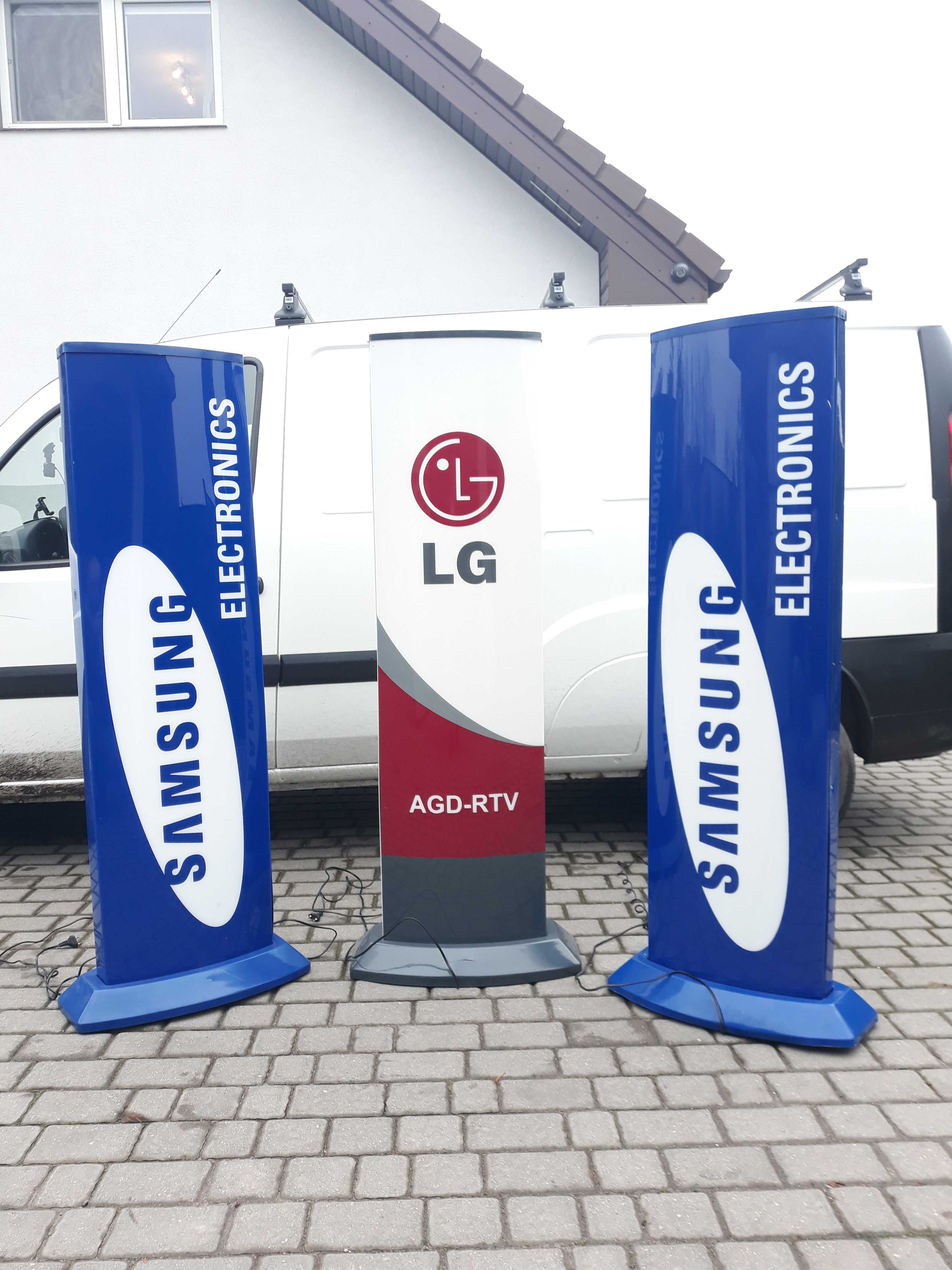 Kasetony baner samsung philips reklama neon plafon