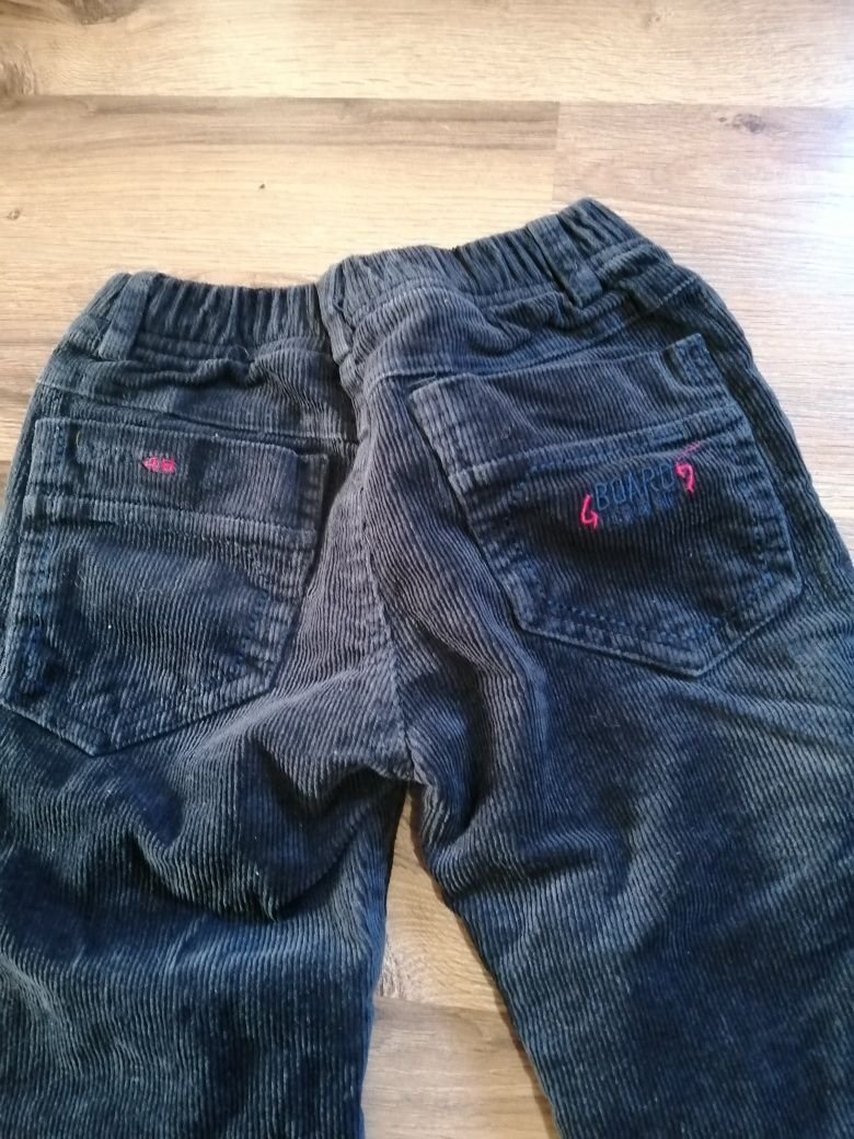 Sztruksowe spodnie rozm. 98