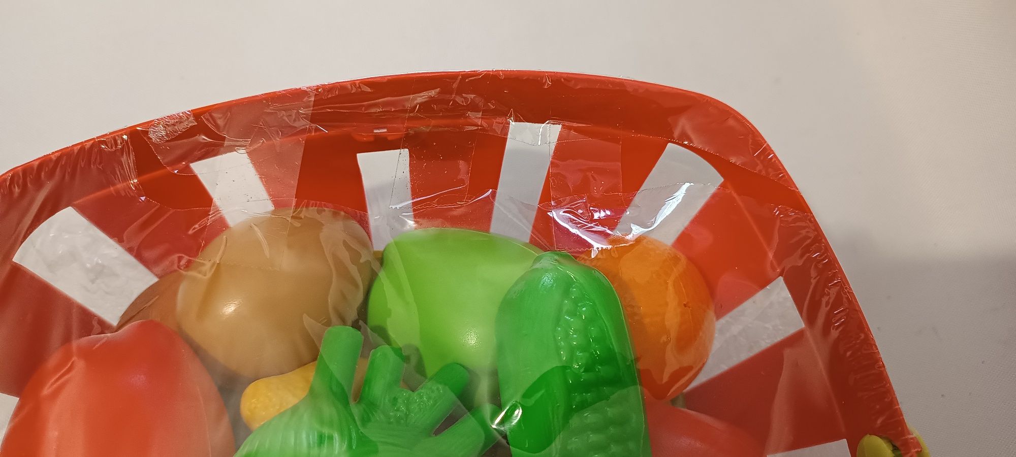 Zestaw Zabawkowy 15 el. Plastikowy Warzywa w koszyku Nowe