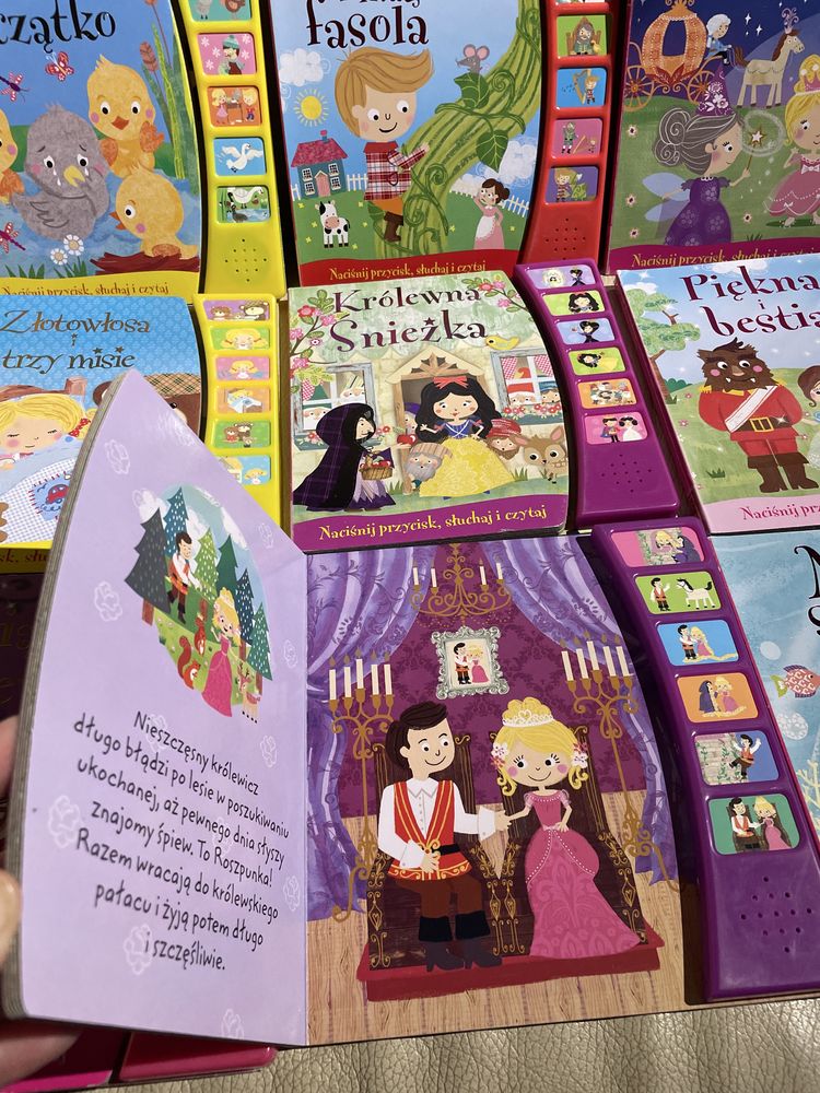 Książeczki interaktywne dźwiękowe grające bajki bajeczki z lektorem