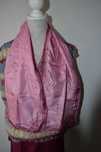 Vintage jedwabny silk jedwab różowy szal szalik