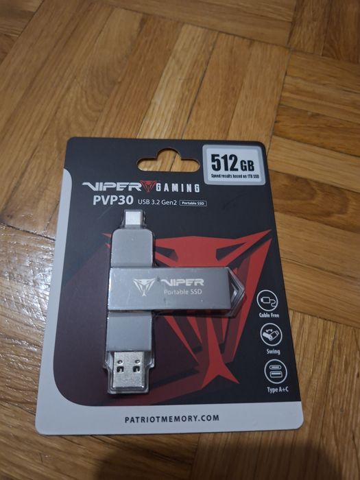 Pendrive PATRIOT VIPER PVP30 Duo Compact 512GB