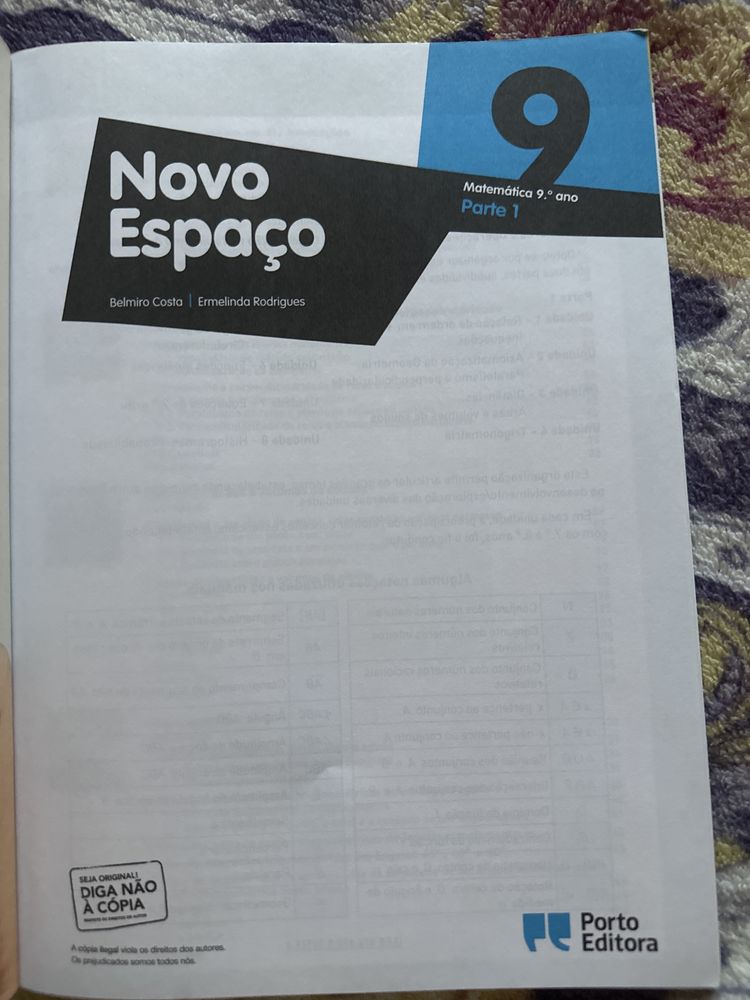 Livro de Matemática (Novo espaço) 9 ano Parte 1
