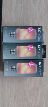 Żarówki płomienie / żar E27 LED, 3 tryby