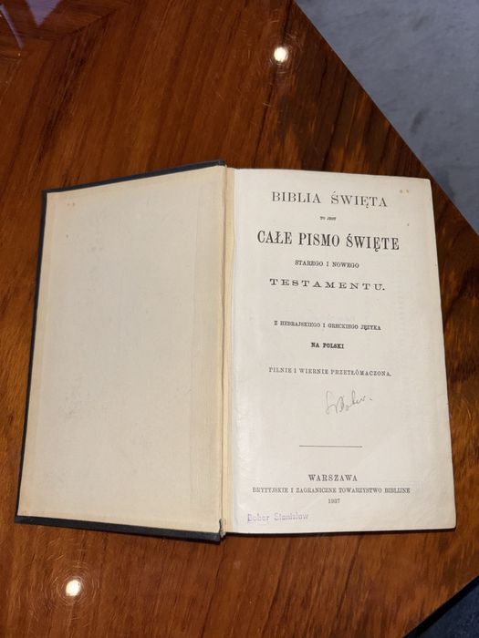 Stara Biblia Święta – wydanie 1937, Warszawa