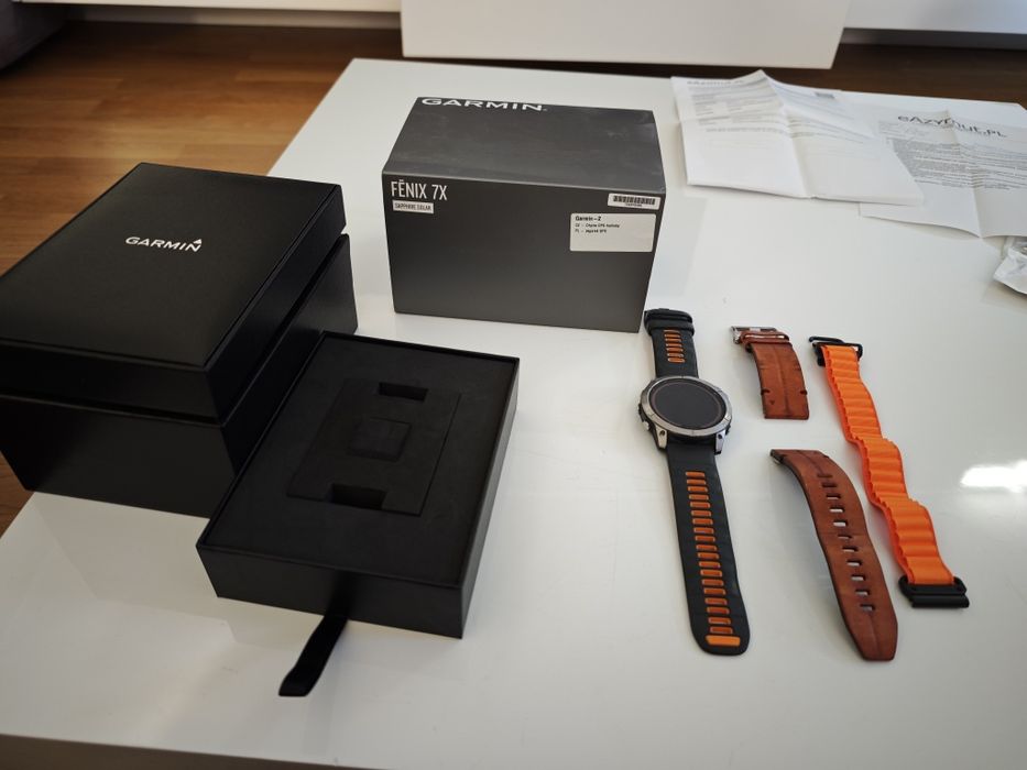 Garmin Fenix 7X sapphire solar tytanowy stan bdb